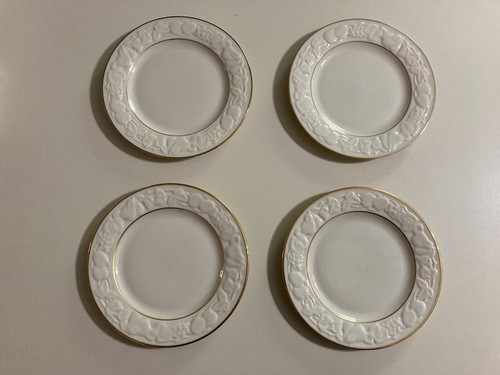 Set of 4 - Lenox Fruits Of Life Cream Gold Trim Dessert Bread Plate 6.5” RETIRED