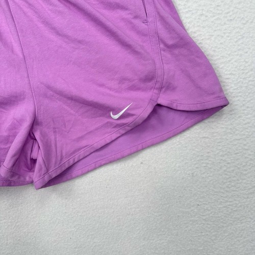 Nike Dri-Fit Breezy High Waisted Youth Girls Shorts, Size Medium, Purple - Picture 2 of 7