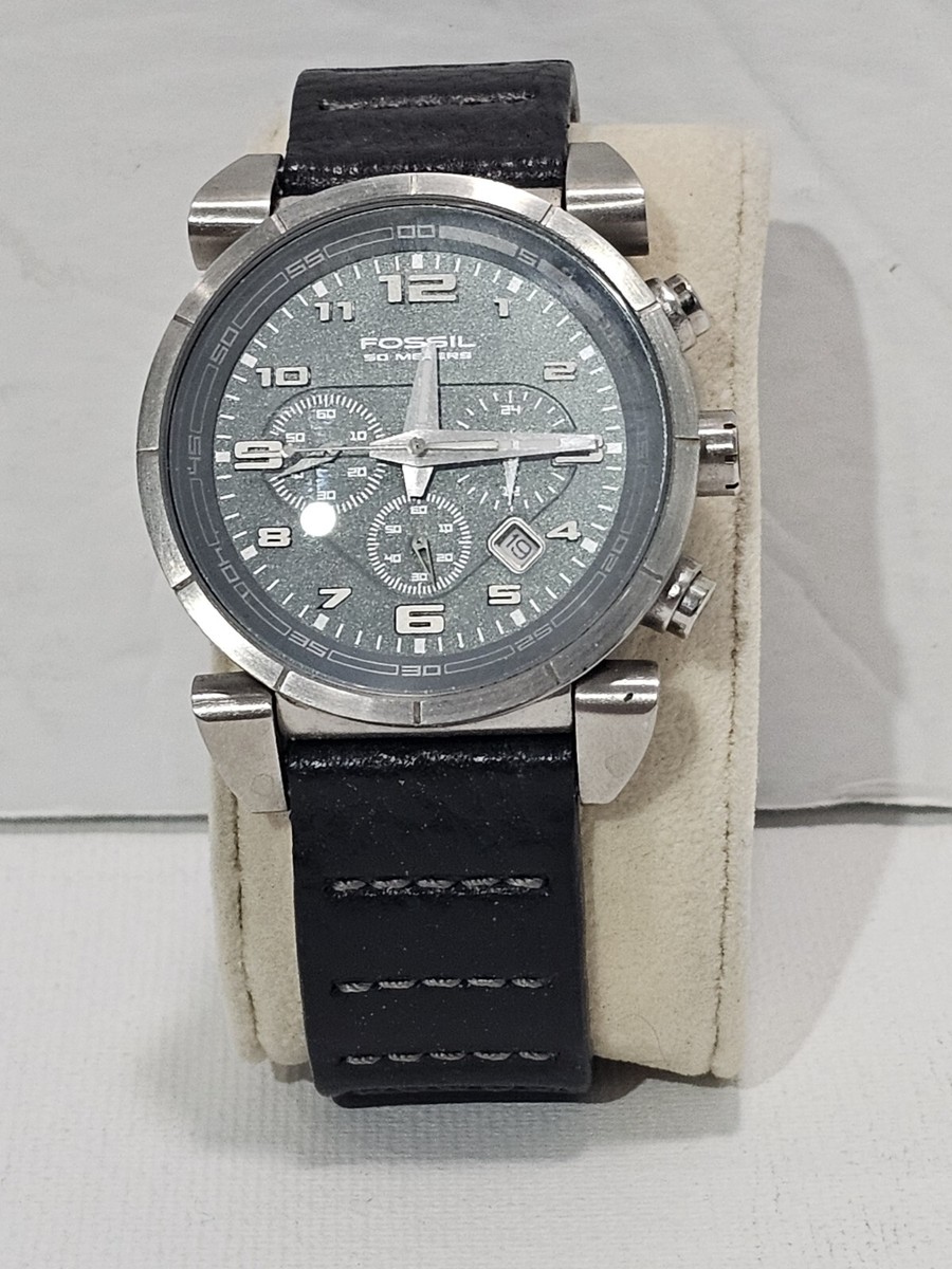 Fossil CH2494 blue men's chrono watch blue dial CH-2494 analog 10