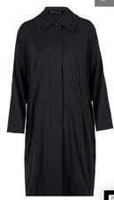 Icebreaker Tabi Persist Short Coat Women’s Large Black Long Trench Merino Blend