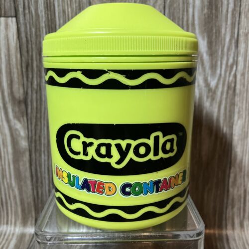 CRAYOLA Insulated Container Neon Yellow/Green 10.5 oz. Hot Cold Soup Thermos - Picture 1 of 5