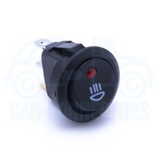 Fog Light Lamp Switch On Off Button Rocker Round Red Light 12v Car Van Truck