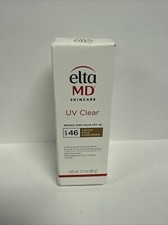 Elta MD UV Clear Broad Spectrum SPF 46 Sunscreen 48g 1.7oz TINTED EXP 02/27 NEW