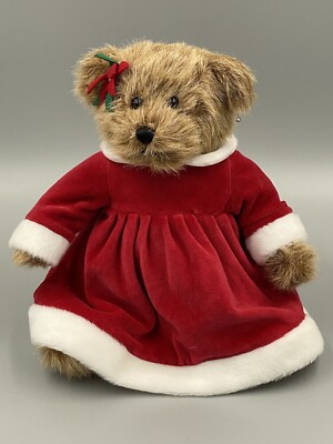 Ganz Christmas Heaven On Earth Bear In Red Velvet Dress W/ Wings Teddy 13 