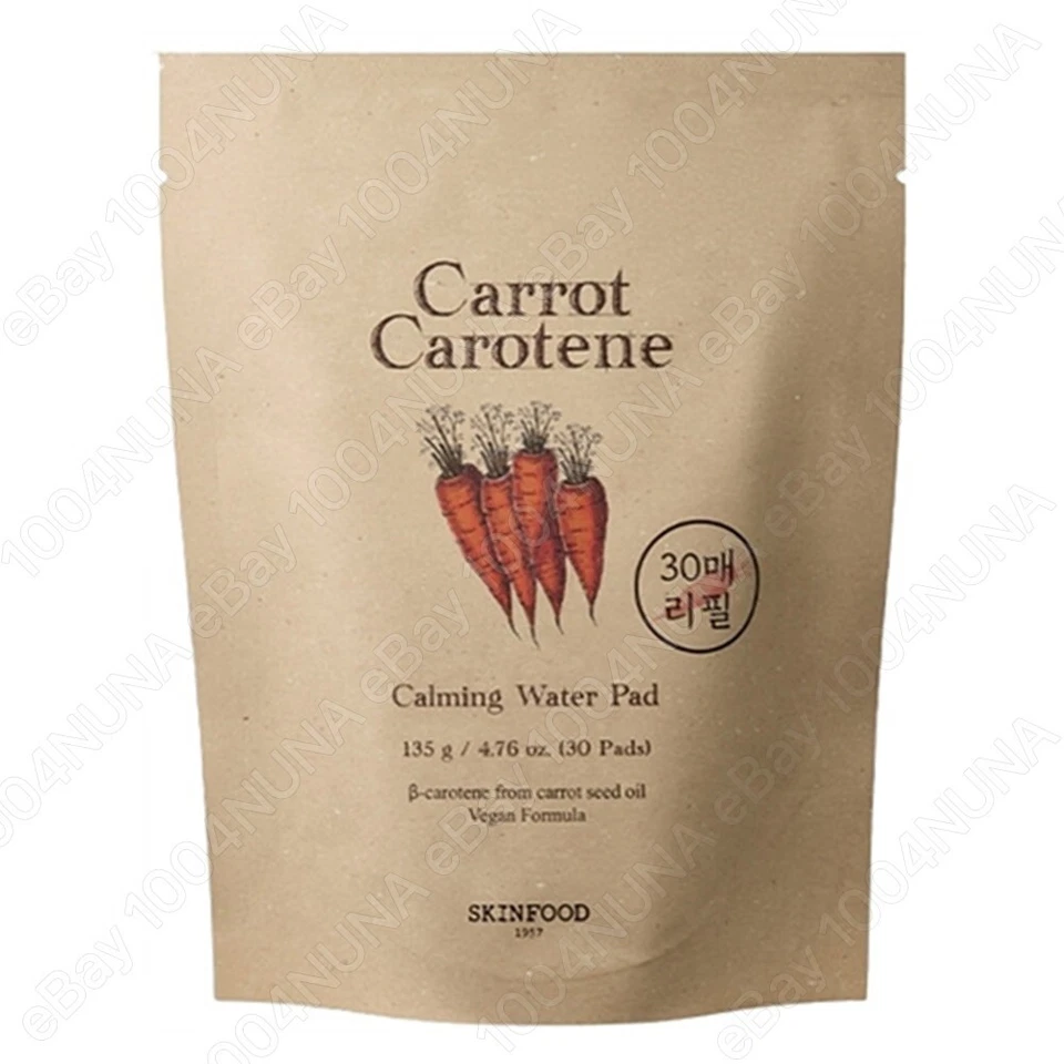 SKINFOOD Carrot Carotene Calming Water Pad Refill 3 Packs Vegan Redness Relief - Image 2 of 4