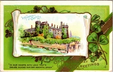 Vintage Postcard  St. Patrick's Day Kilkenny Castle JS3