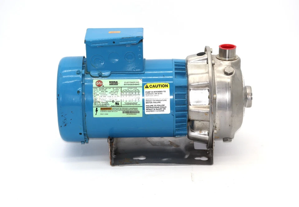 GOULDS,1ST1F2B3,CENTRIFUGAL SS PUMP 1X1-1/4X6 1-1/2HP 3PH 3450RPM - Image 4 of 4