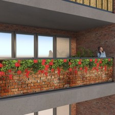 Copertura balcone balcone rivestimento balcone privacy terrazza semitrasparente