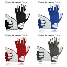 Leather Work Gloves Men's Thorn Proof Hand Protection Safety Gardening Glove