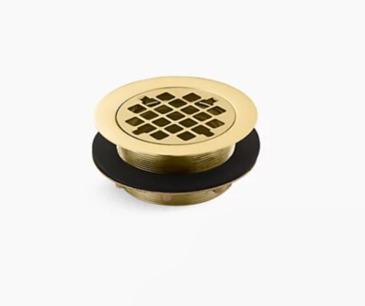 #ad Kohler Polished Brass 4 3 8quot; Round Brass Shower Drain K 9132 PB $45.00