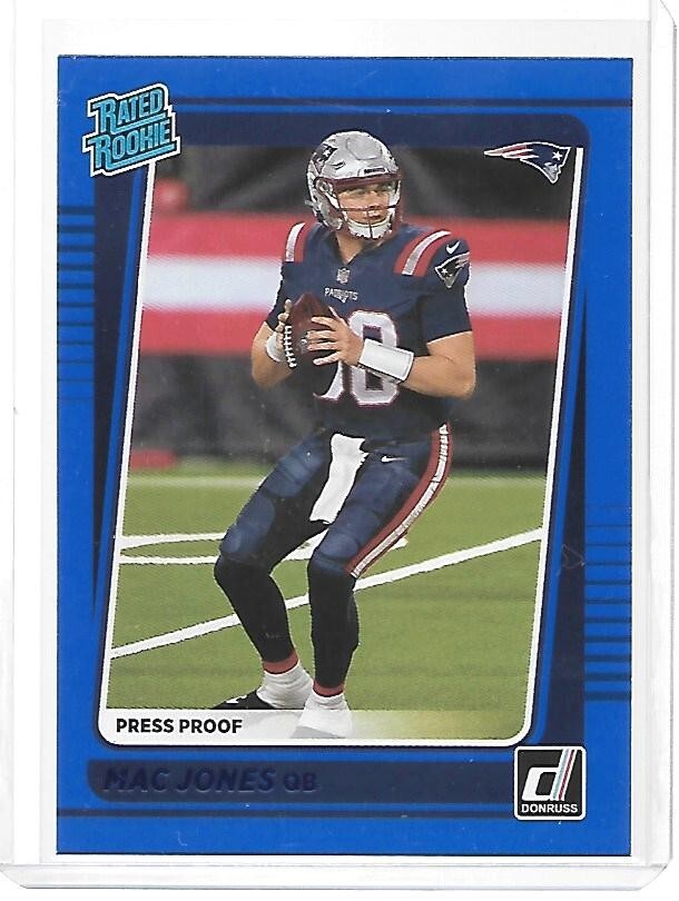 2021 Donruss Press Proof Blue #255 Mac Jones RR Rated Rookie RC