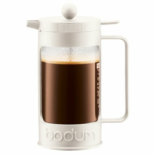 Bodum - Caffettiera Bean da 0,35 litri, per 3 tazze, Vetro, Off Bianco, (N4l)