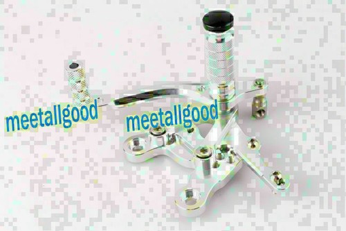 Silver Footpegs Footrest Rear Set Rearsets Fit Honda CBR900 1993-1999 Aluminum - Picture 4 of 6
