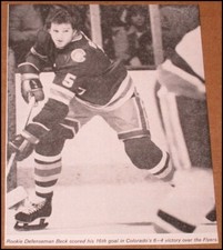 1978 Barry Beck SI Magazine Photo Clipping Colorado Rockies RC Rookie 4"x5.25"