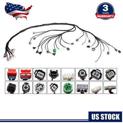 OBD1 D & B-series Tucked Engine Wire Harness For 92-05 Civic Integra B16 B18 D16