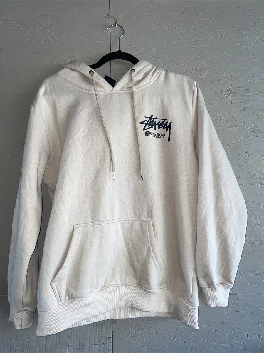 Vintage Stussy International Skateboarding Pull Over Hoodie Sweatshirt Size M
