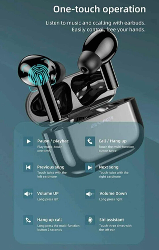 TWS Bluetooth 5.0 Earbuds Waterproof Headset Noise Cancelling Wireless - Picture 7 of 7