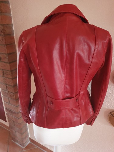 Damen Lederjacke rot Gr. 36 ( ital. Gr. 48 ) - Bild 2 von 5