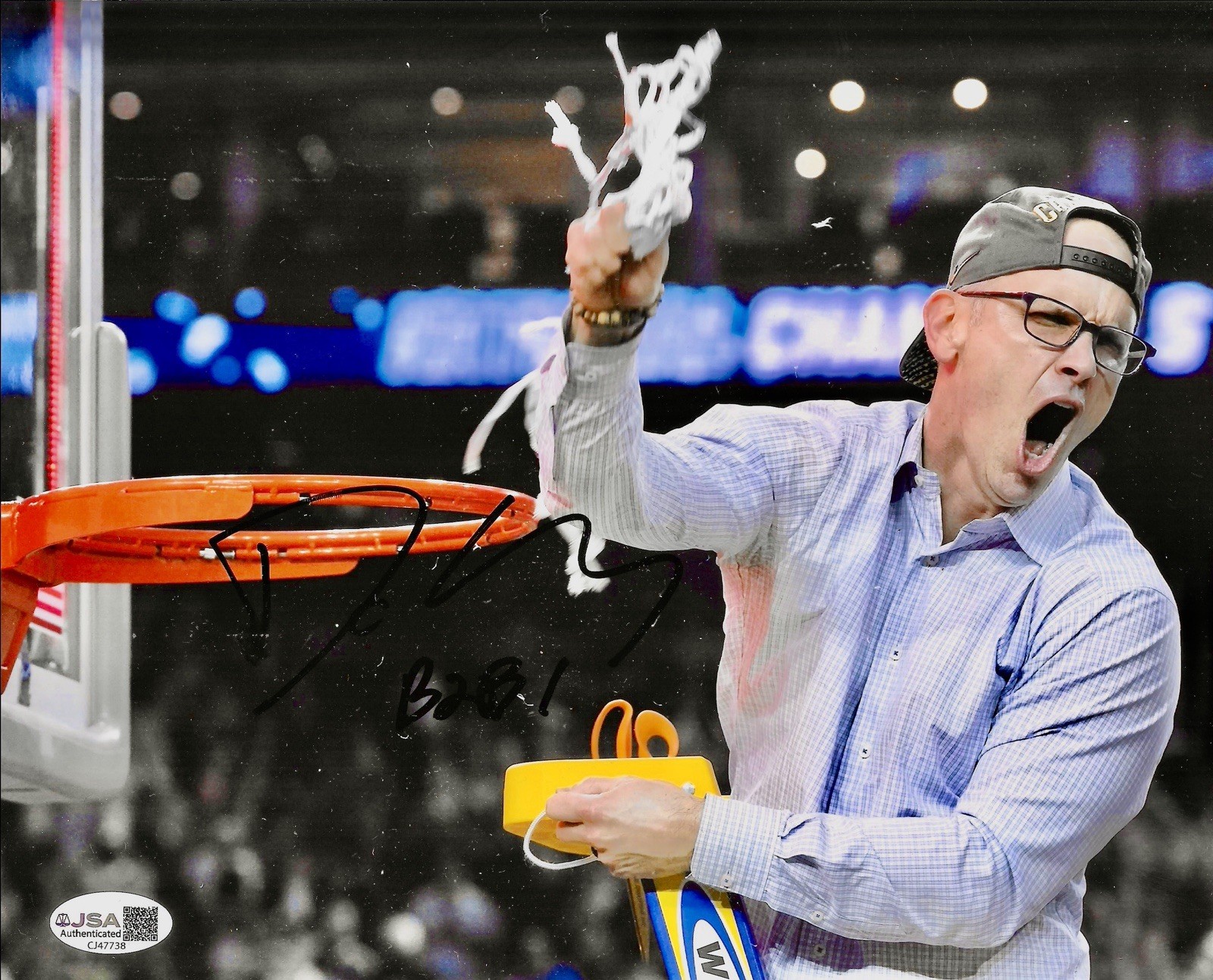 COACH DAN HURLEY SIGNED 8X10 PHOTO AUTOGRAPH UCONN BASKETBALL JSA COA HUSKIES 