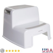 2-Up Step Stool Non-Slip Lightweight Portable Toddler Step Bathroom Kitchen New