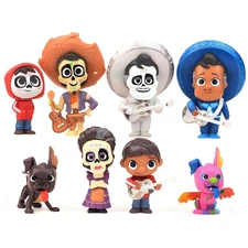 8PCS/Set Movie Character Colletion Coco Miguel HECTOR Dante Imelda Pepita Figure