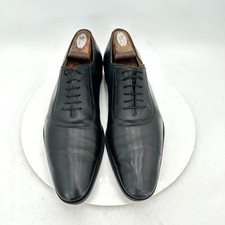 Gucci Men Size 11 US 11.5 Black Leather Lace Up Plain Toe Oxford Dress Shoes