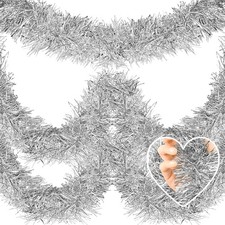 25 Feet Metallic Twist Tinsel Garland Wall Hanging Backdrop for Parade Floats...