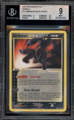Pokemon Umbreon Gold Star POP Series 5 #17 BGS 9 Mint