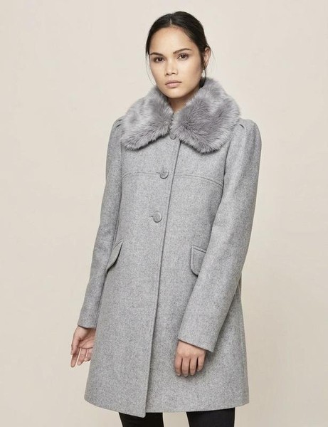 Women Miss Selfridge Coat Grey M