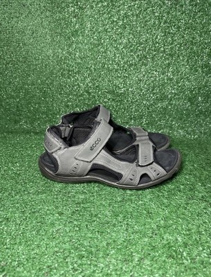 Ecco Yucatan Sandals Gray Black Strap Comfort Outdoor Womens Size 10 US 41 EU