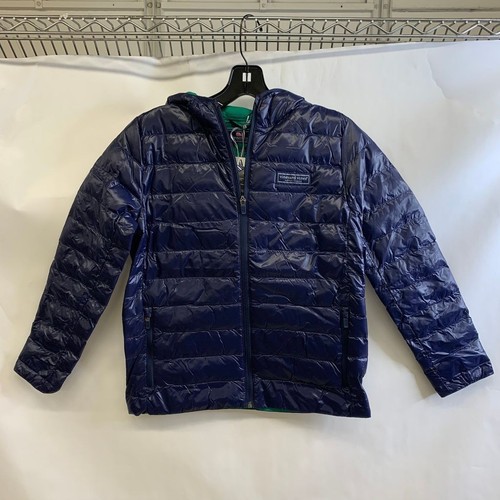 VINEYARD VINES Hooded Packable Puffer Jacket Boys Size M Nautical Navy - Picture 1 of 5