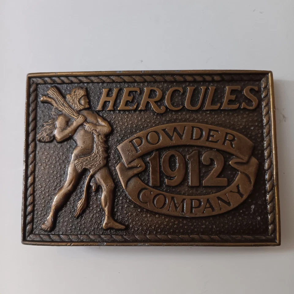 Hebillas de cinturón vintage Hercules Powder Company edición especial 1980 y Winchester Foto 2 de 4