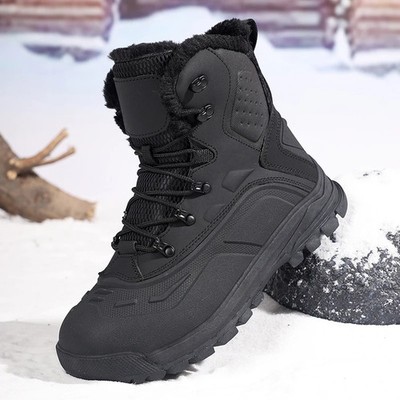 Men Ankle Boots Snow Outdoor Work Sneakers Non-slip Hiking Climbing Warm Shoes