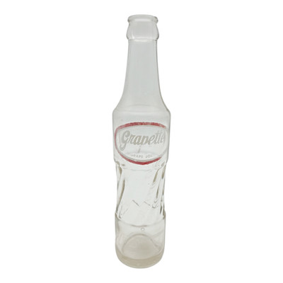 Grapette Grape Soda Vintage ACL Swirl Bottle Camden Arkansas 1950s Thirsty Not