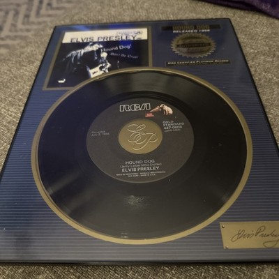 Elvis Presley Hound Dog RIAA Platinum Certified RCA 45 RPM Record #3 Of 90