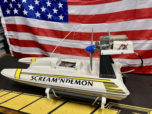 Flitecraft/Dane Hobbies Scream'n Demon RC Speedboat Vintage Rare