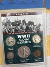 1944 Mercury Dime Half Dollar Quarter WW2 90% Silver And Wheat Penny Collection