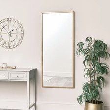 Large Gold Rectangle Mirror modern vintage antique portrait landscape decor