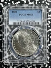 1881 U.S. $1 Morgan Dollar PCGS MS63 Lot#G544 Silver! Choice UNC!
