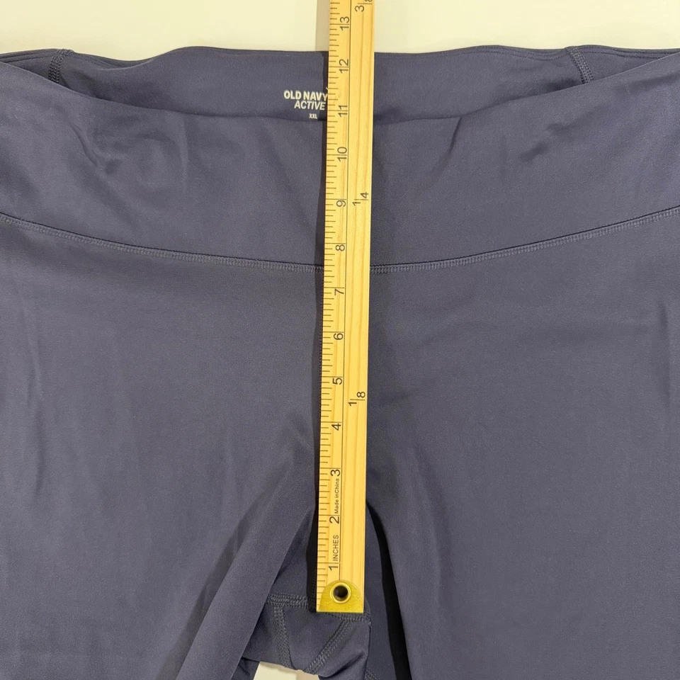 Leggings antiguos azul marino activos para mujer azul marino XXL Capri Go Dry malla detalles entrenamiento gimnasio Foto 4 de 4