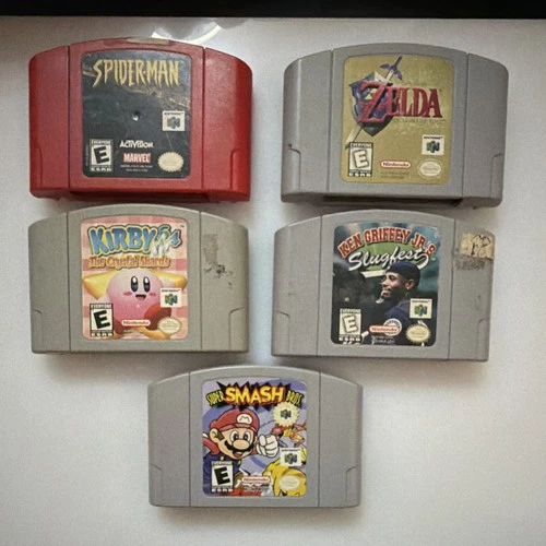 N64 Game Lot Bundle – Super Smash Bros, Zelda Ocarina of Time, Kirby 64 + More