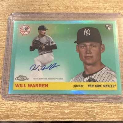 2025 Topps Chrome Platinum Will Warren Rookie Aqua Refractor Autograph /150 RC