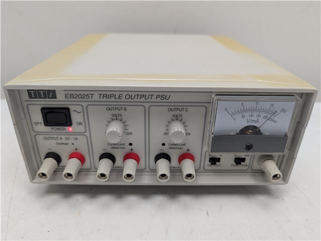 EB2025T TTi Triple Output Adjustable Bench Power Supply, 5V 1A 20V 250mA
