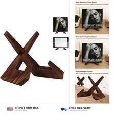 Vinyl Record Stand, Now Spinning Vinyl Holder for 12 Inch Albums, X-Frame