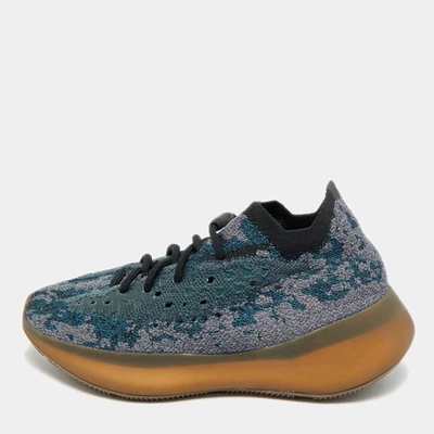 Baskets Yeezy x Adidas Covellite Boost 380 taille 39 13 tissu tricot bleu gris - Photo 1/4