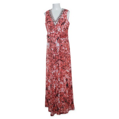 Together, Maxikleid, Größe: 42, Rot/Weiß/Schwarz, Blumen, Damen #S1l