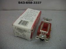 PASS & SEYMOUR 1POLE RED ILLUMINATED SWITCH PS20AC1-RPL7 20AMP 277VOLT NIB