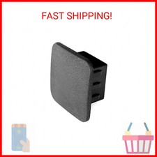 2" Rubber Trailer Hitch Cover Tube Plug Insert Fits 2" Receivers Plain Black 