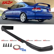 FOR 99-00 Honda Civic Coupe Sedan TY-R Rear Bumper PU Rear Lip Splitter Diffuser