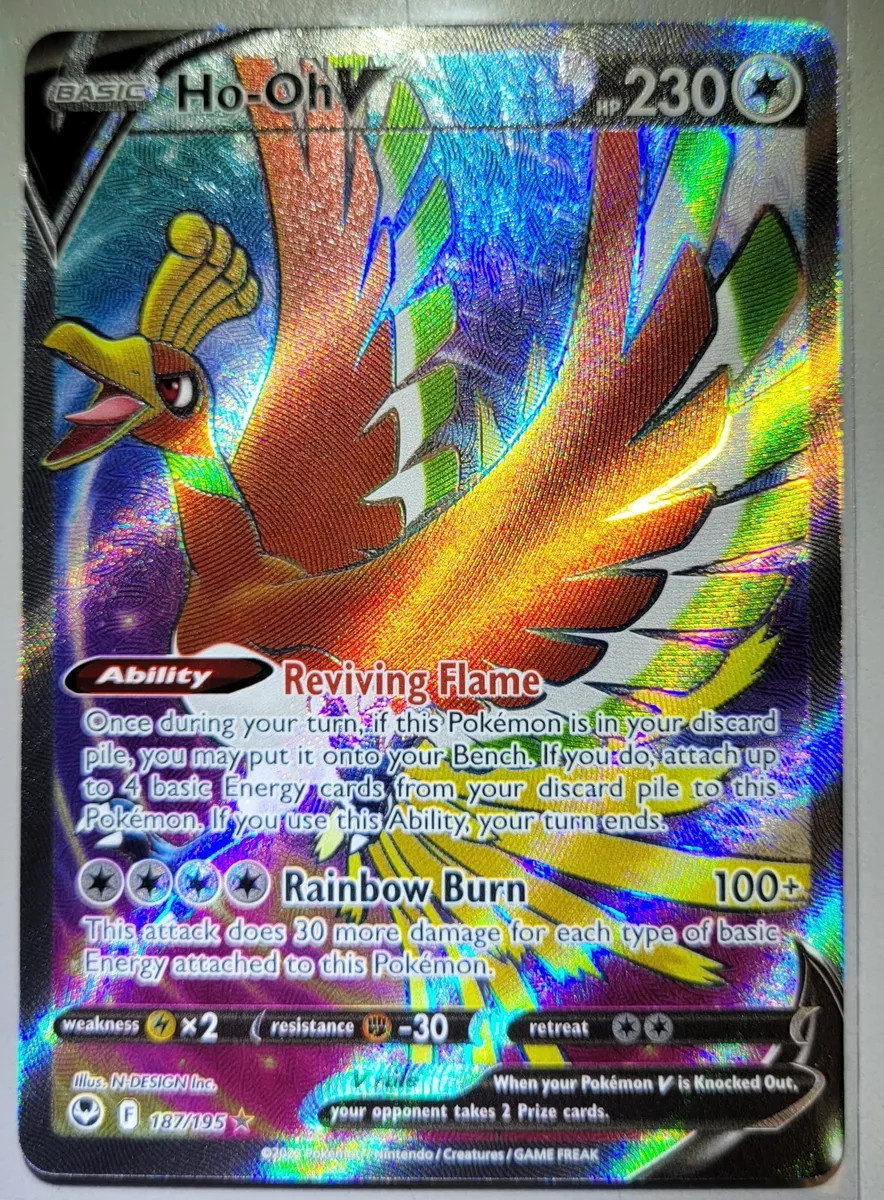 Ho Oh V (Full Art) (187/195) [Sword & Shield Silver Tempest] – Pokemon Plug